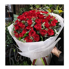 BO207-50   紅色玫瑰花束 生日花束 送花香港   BO207-50   紅色玫瑰花束 生日花束 送花香港